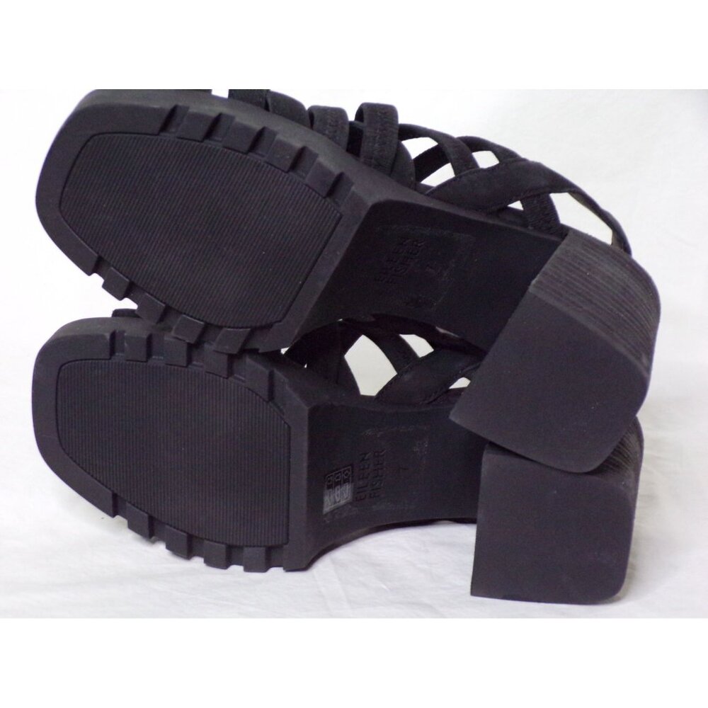 🆕 EILEEN FISHER Tally Strappy Platform Sandal Shoe Black 7 - Picture 14 of 14